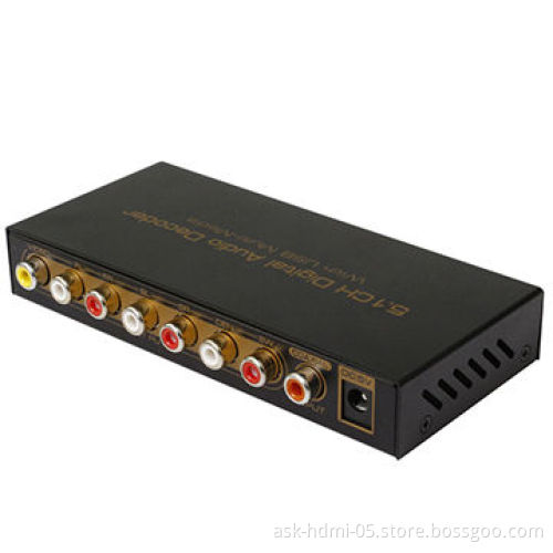 Digital Audio to 5.1 Analog Decoder with USB to AVNew